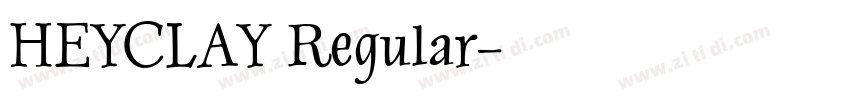 HEYCLAY Regular字体转换